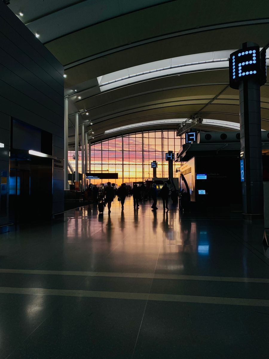 interior of an airport terminal — Am I Roaming? links every answer onward — usually the plan it recommends.