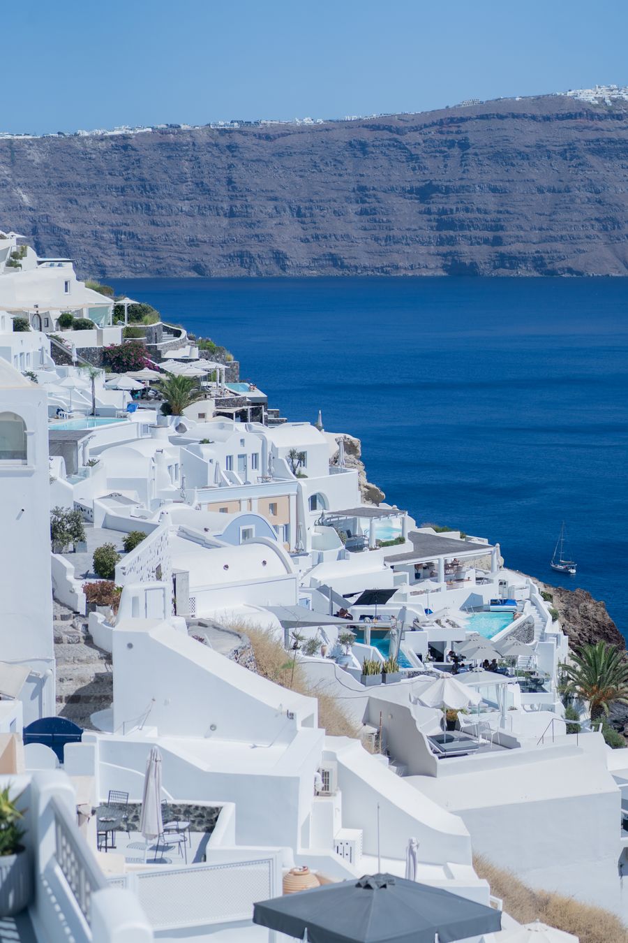the white buildings of santorini greece — The group chat stays live across every border you cross.
