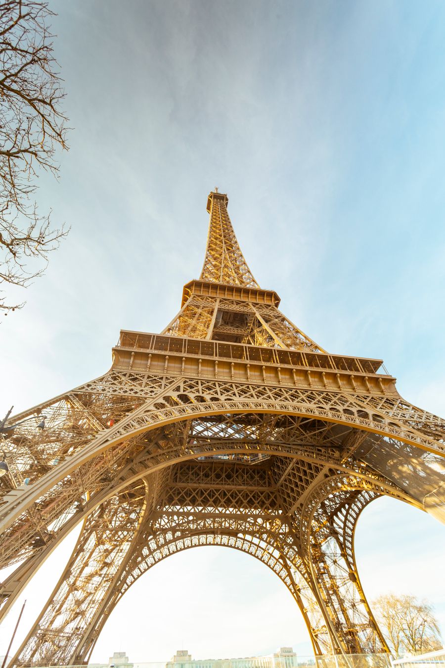iconic eiffel tower in paris france