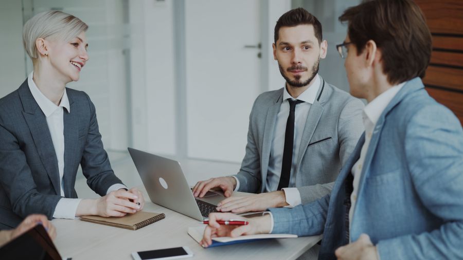 professional business meeting in modern office — Street level: navigation, rideshares and reviews, all instant.