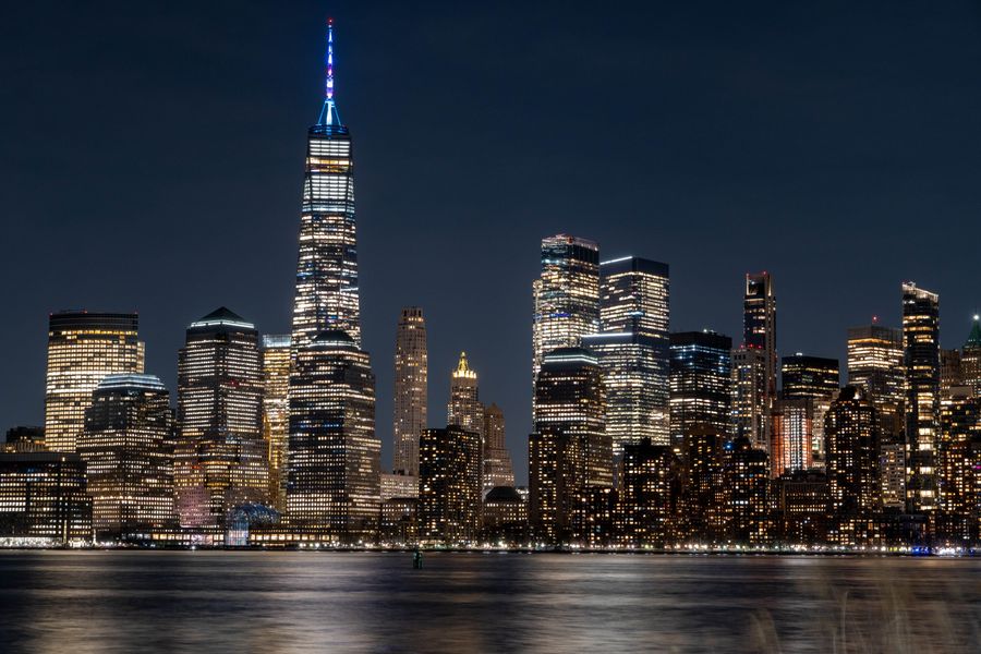 stunning nighttime view of new york city skyline