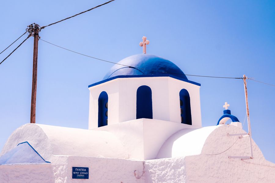 traditional blue dome church in santorini — this tool works for anonymous visitors — answers first, signup never forced.